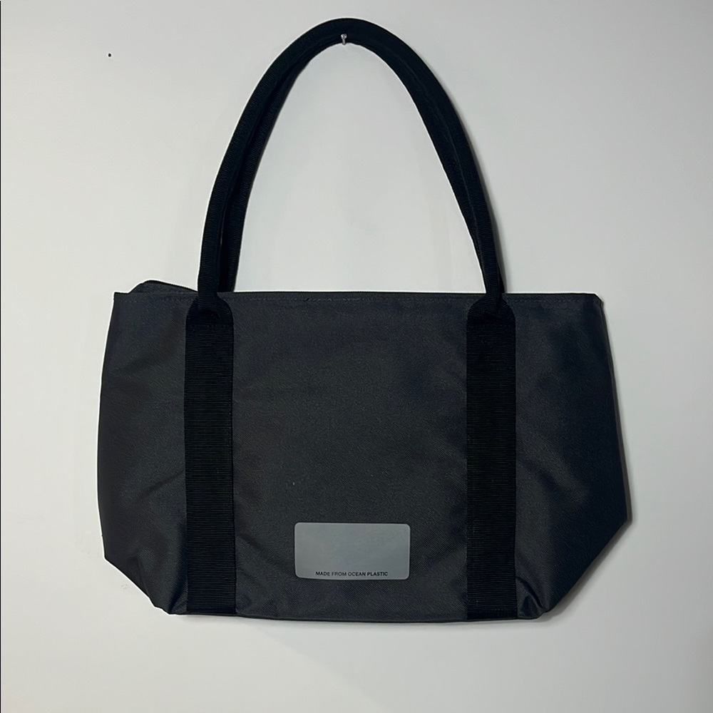 Black & Charcoal Recycled Tote Bag with Logo